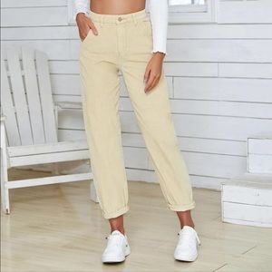 SHEIN High Waist Corduroy Pants